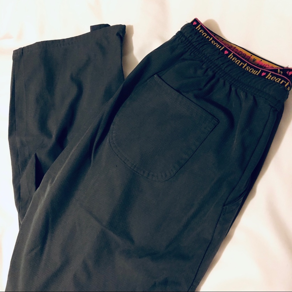 Heartsoul charcoal grey scrub pants medium petite